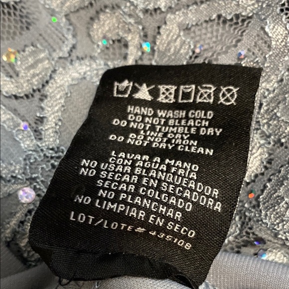 R & M Richards Gray Lace Blouse Size 12 Embellished Sequins Jacket & Blouse - Picture 6 of 7
